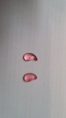 136gld30 Juweel glas roze 10x6 mm