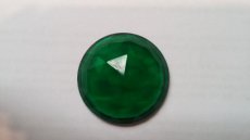 Glasjuweel groen geslepen 28 mm
